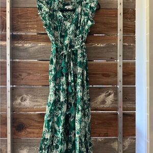 Floral Green Maxi Dress